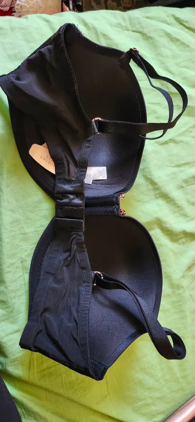 Brand NEW Black Victoria Secret bra Size 36DD - Photo 2