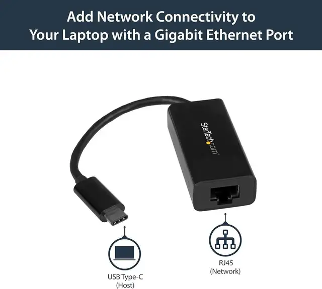Genuine StarTech USB-C to RJ45 Gigabit Ethernet Network Adapter - Photo 2
