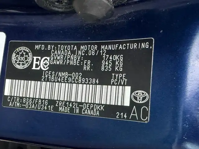 2012 Toyota Corolla 116KM CERTIFIED-WARRANTY - Photo 26