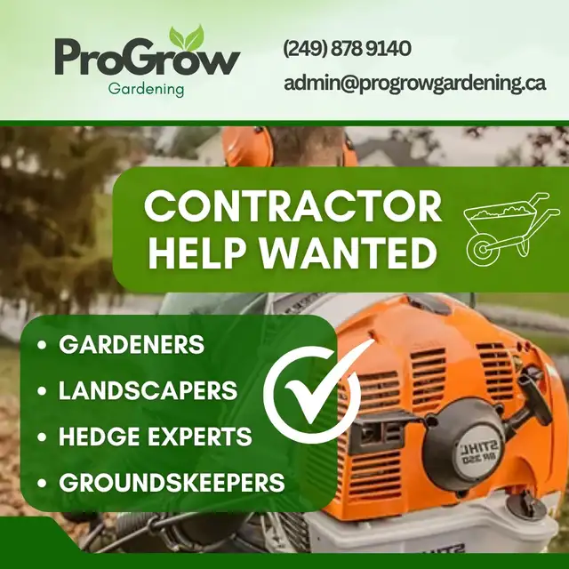 Landscaping Subcontractors Wanted – ProGrow Gardening