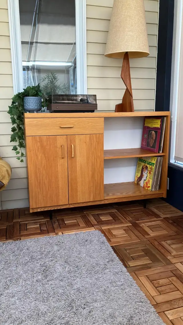 Mid century. Crédence, buffet disque vinyle. Teak Teck lamp NOT - Photo 4