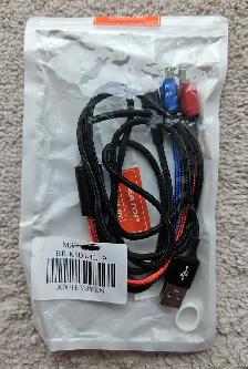 BRAND NEW APPLE AND ANDROID 3 IN 1 CHARGING CABLE (3FT)