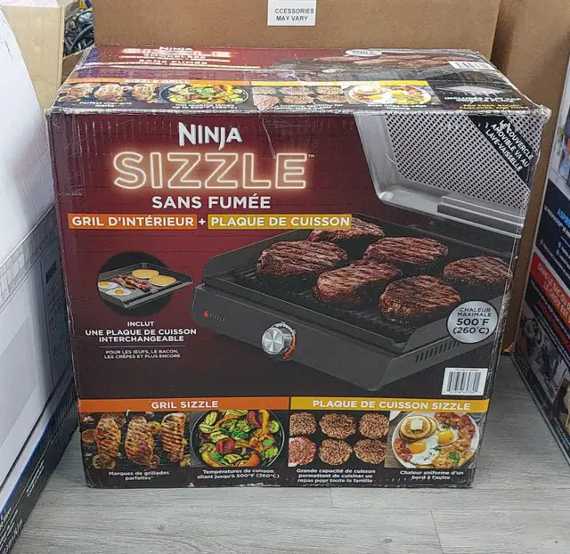 Grill Ninja Sizzler Indoor Grill,14'' Nonstick GR100 Grill Plate