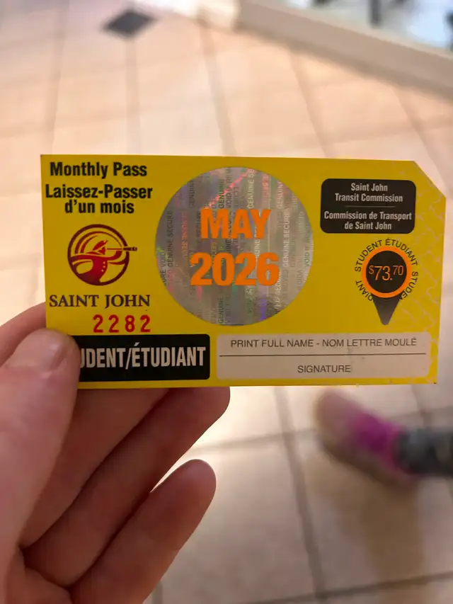 CITY bus pass for may!