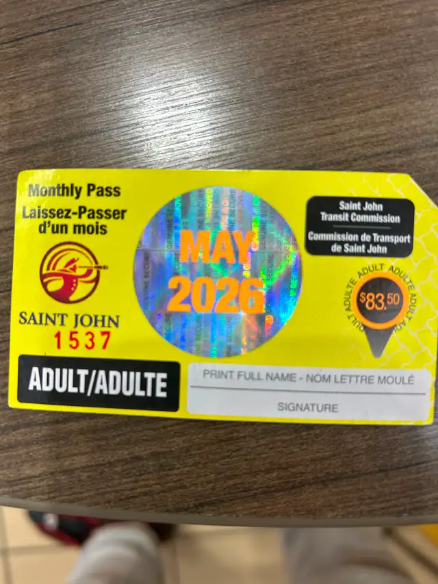 CITY bus pass for may! - Photo 3