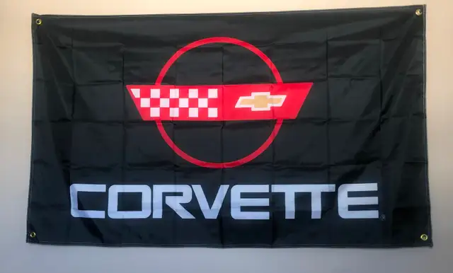 New Outdoor/indoor Corvette Flag / sign 3ft X 5ft - Photo 5