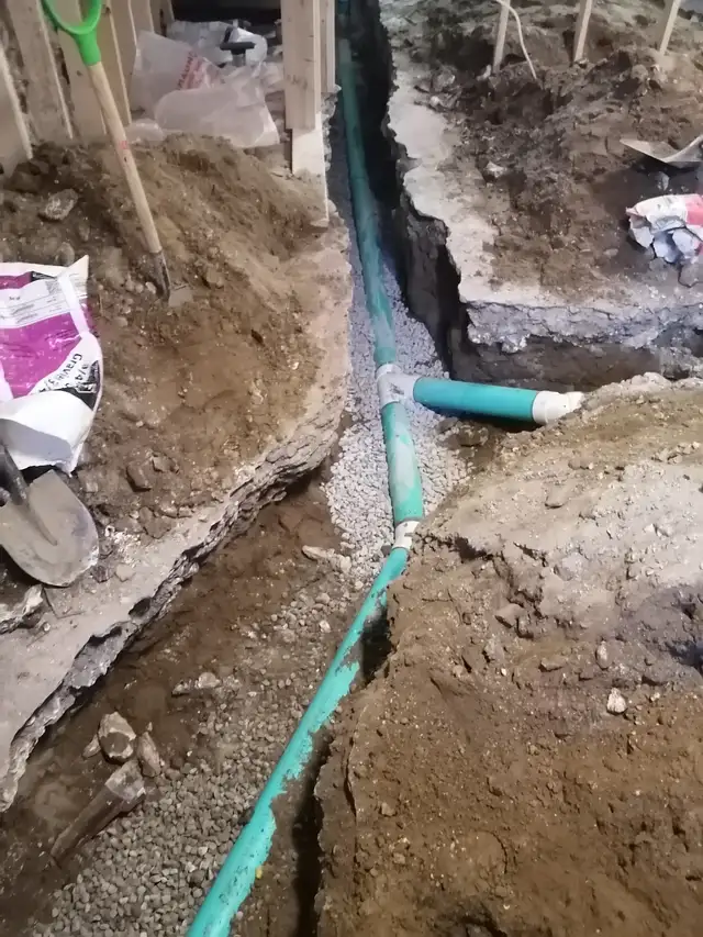 DRAIN SNAKE ROUGH IN WASHROOM SUMP PUMP ISSUE WATERPROOFING WET - Photo 4
