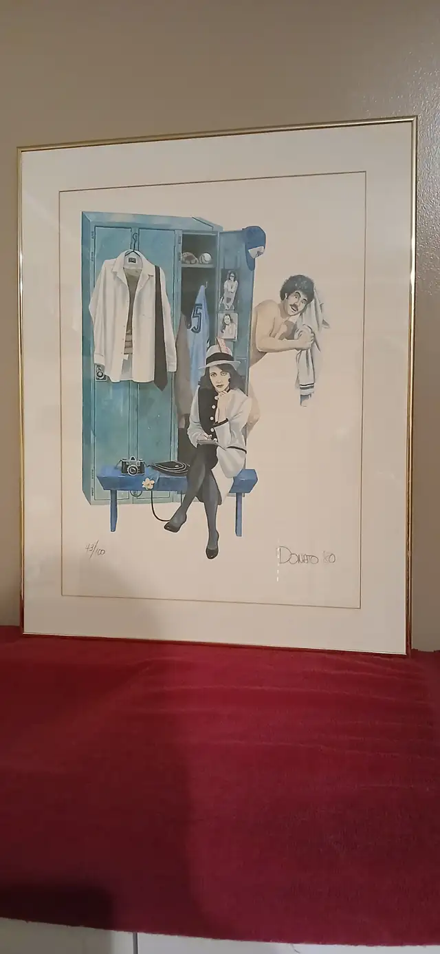 Blue Jays / Donato Print ' The Locker Room ' , $50 O.BO.