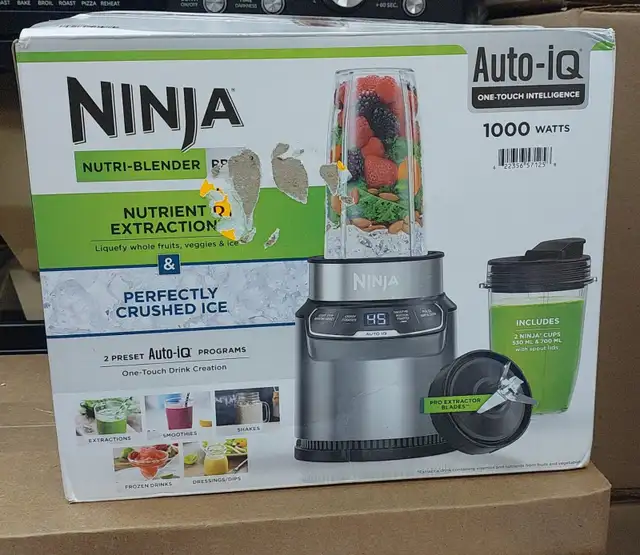 Blender Ninja BN400C Nutri-Blender Pro with Auto-iQ, 1000-Watt