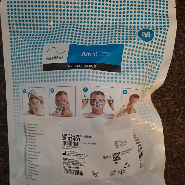 BRAND NEW ADJUSTABLE RESMED AIR- FIT F-20 MED OR LARGE CPAP MASK - Photo 3