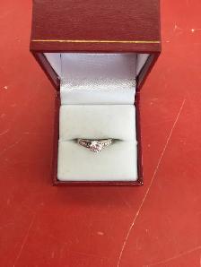 alliance en or blanc 14k