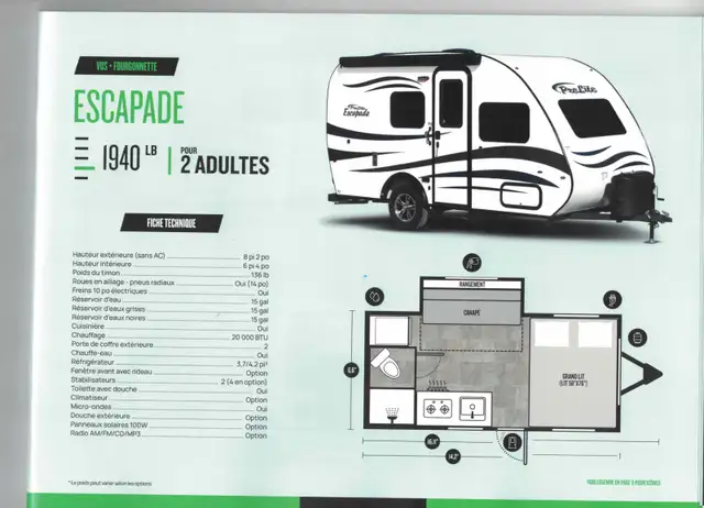 Roulotte ProLite Escapade 2018 - Photo 2