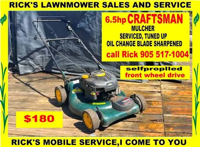 6.5hp CRAFTSMAN selfpropelled mulcher lawnmower