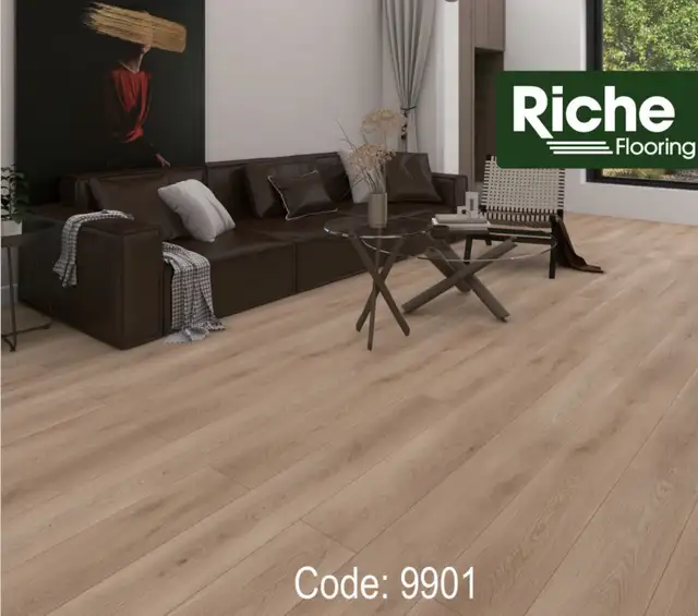 Sale $1.39/sqft Riche 12mm Laminate Flooring | Sandy Driftwood