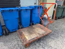 Heavy Duty HD Platform Cart Railroad Industrial Steel &Wood Cart