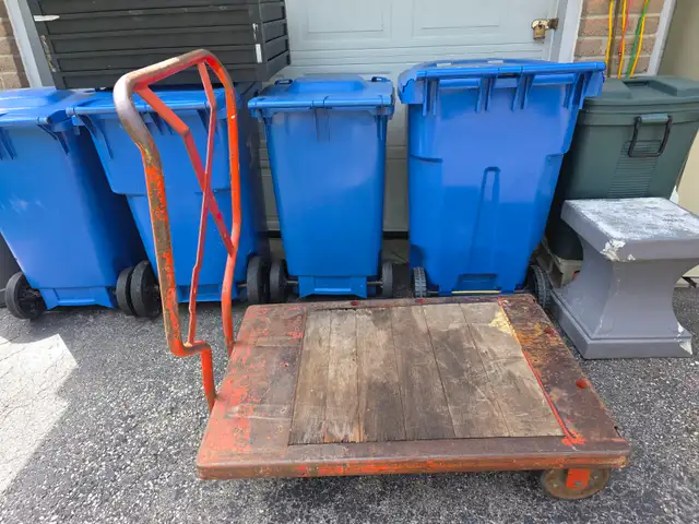 Heavy Duty HD Platform Cart Railroad Industrial Steel &Wood Cart - Photo 4