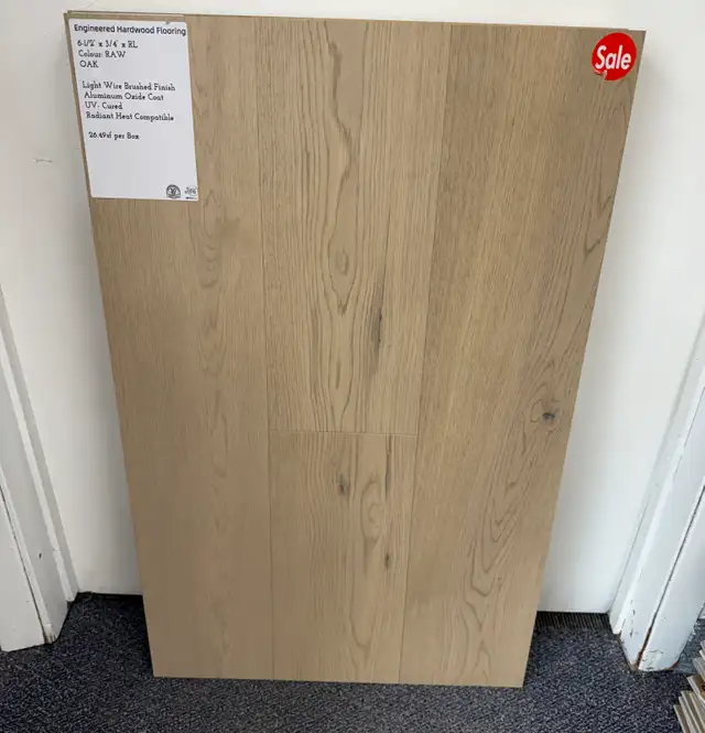 Engineered hardwood floor ($3/sf)