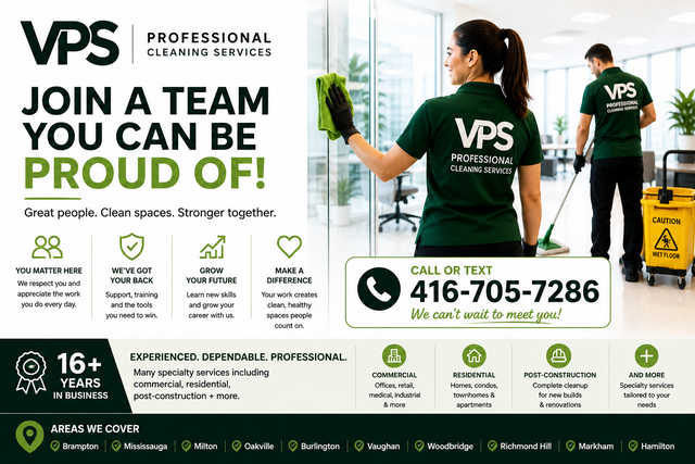 Experienced & Reliable Cleaners Wanted | $20–$25/hr. Steady Work