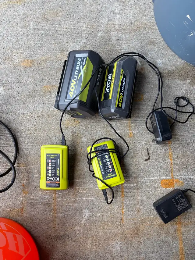 Ryobi lawnmower and weed whacker