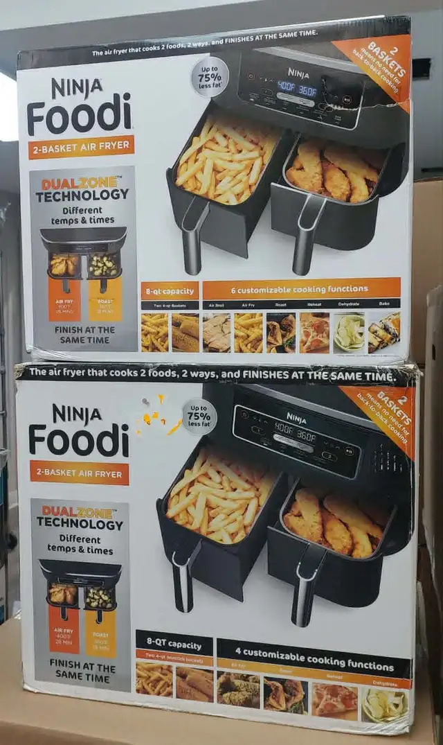 Air Fryer Ninja Foodi 8 Qt 6 1 XL 2 Basket With Dual Zone