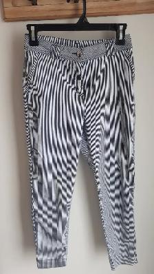 Pantalon stretchy ligné bleu