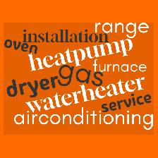 Furnace, Air Conditioning, Heat pump, Water Heater, Gas range, G
