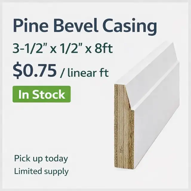 Wood Bevel Baseboard 5-1/2" (0.89/lfn) - Photo 2