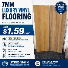 7mm luxury vinyl floor ($1.59/sf)