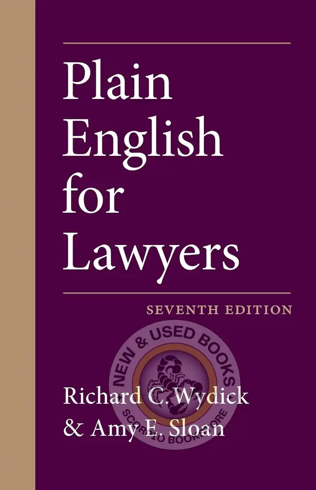 Plain English for Lawyers 7th Edition Wydick 9781531023492