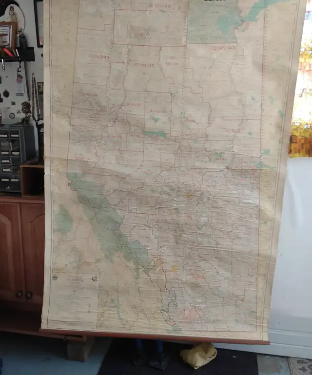 1962  MAP OF ALBERTA