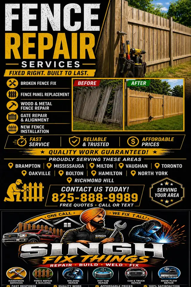Fence Repair & New Fence Installation
