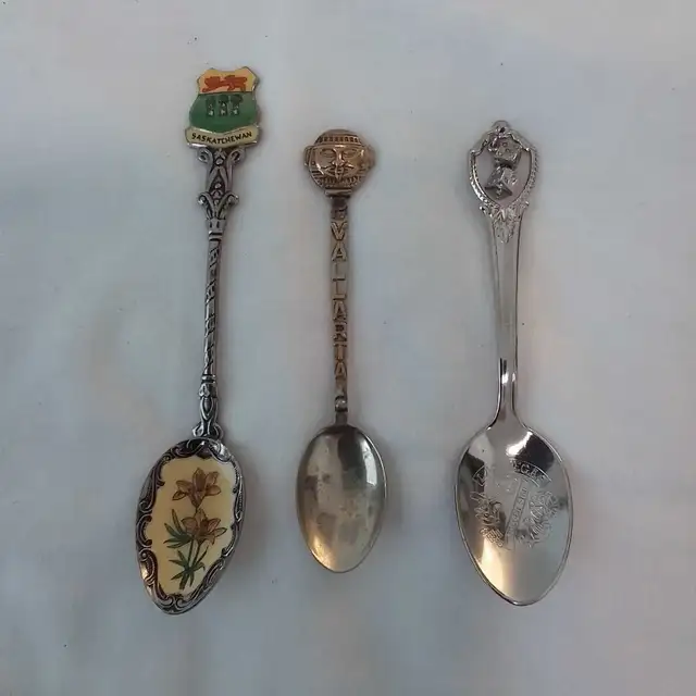 (3) 1960's vintage collectible Silver Spoons