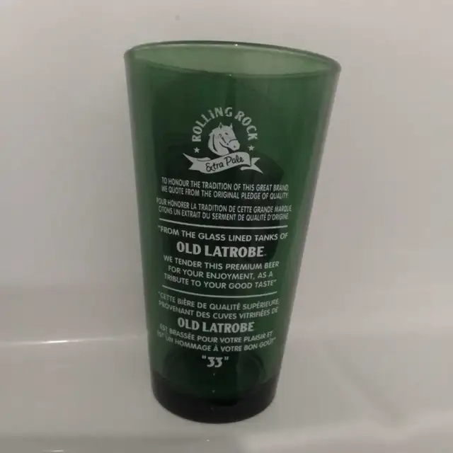 Rolling Rock Brewery glass. - Photo 2