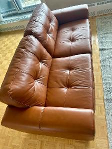 Custom Made Full Grain Genuine Leather Sofa - Photo 2