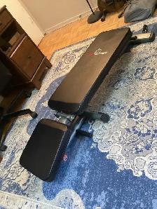 FOLDABLE INCLINE DECLINE ADJUSTABLE WORKOUT BENCH FOR SALE  $110