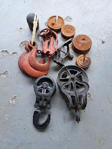 Antique pullies and Hooks