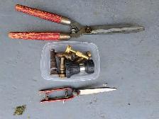 brass hose nozzels, garden tools