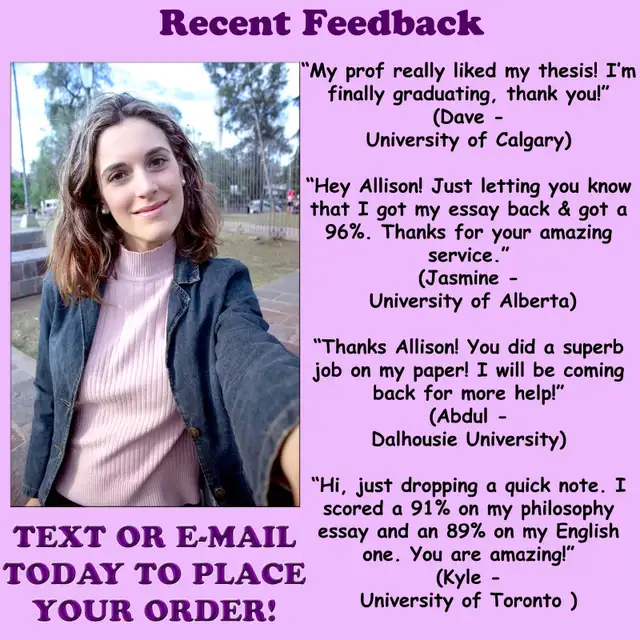 Canadian Ghost Writer ~ (91% Average Grade) A  Academic Essays - Photo 2