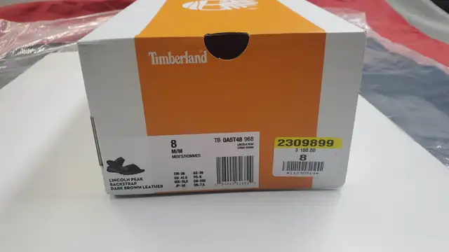 TIMBERLAND LINCOLN PEAK LEATHER SPORT SANDALS BRAND NEW SIZE 8 - Photo 6