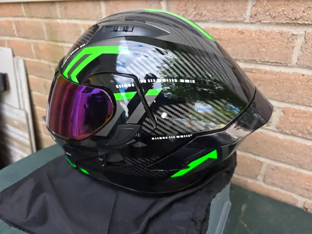Woljay Full Face Flip Up Motorcycle Modular Helmet Iridium Visor - Photo 9