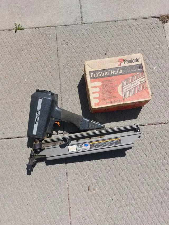Duo-Fast framing nail gun and nails