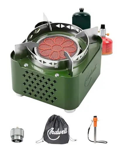 (New)Indwell Infrared Camping Stove, CSA Certified Windproof Pro