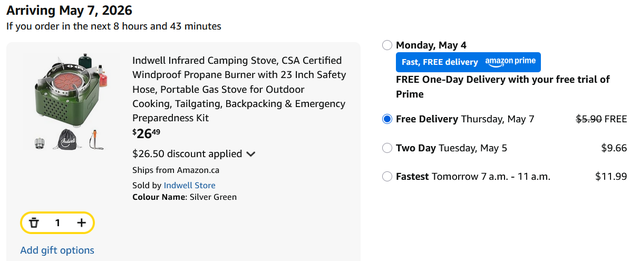 (New)Indwell Infrared Camping Stove, CSA Certified Windproof Pro - Photo 2