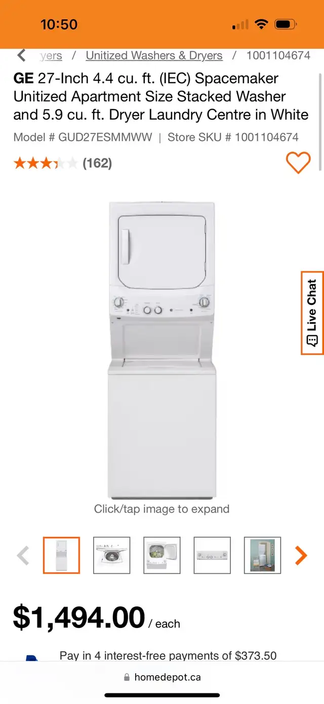 Stacked 27" LG Washer Dryer - Photo 10