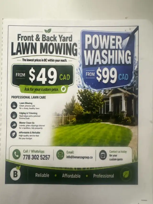 landscape and power wash