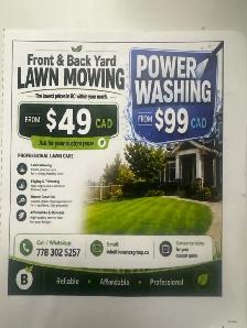 landscape and power wash