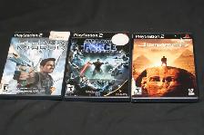 PLAYSTATION 2 GAMES: STAR WARS, SYPHON FILTER, JUMPER