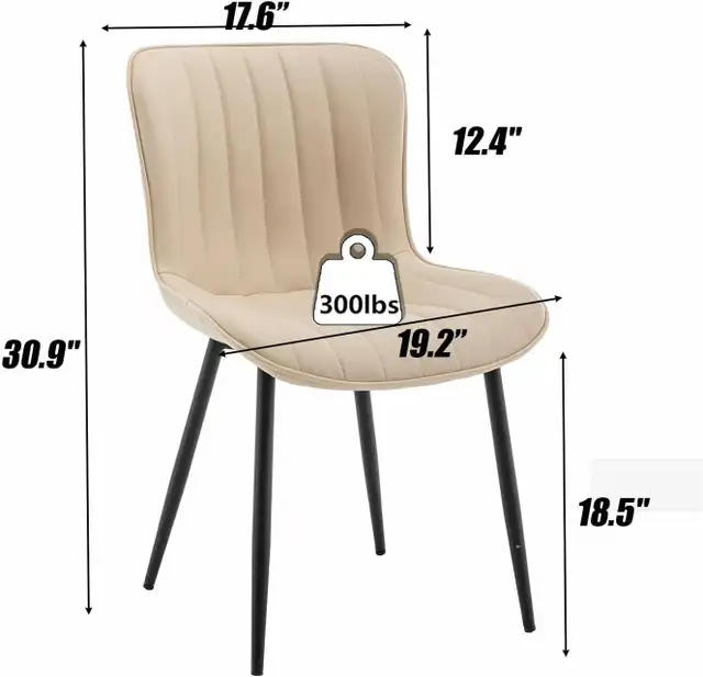 Brand New MMW Waterproof PU Leather Dining Chair Special $59 - Photo 5