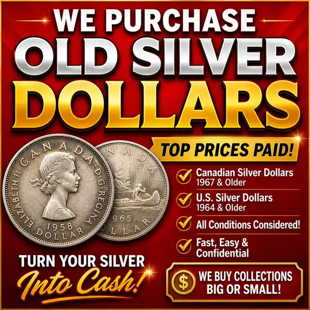 We purchase old silver dollar coins and collections