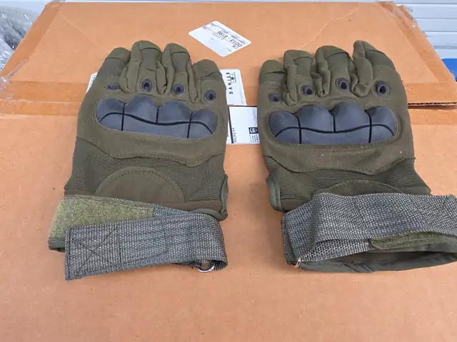 Military Green Motorcycle Riding Gloves - Photo 6